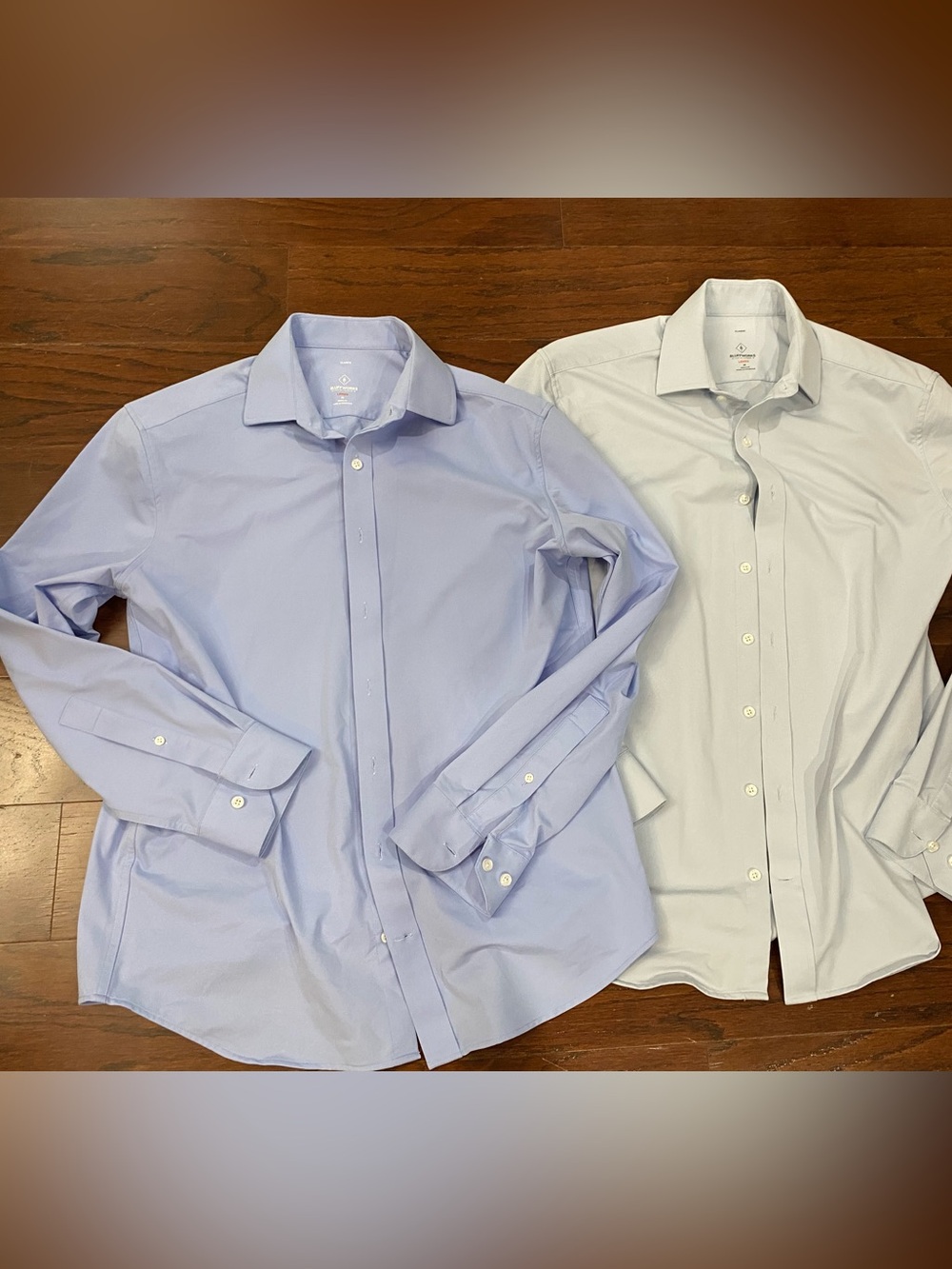 Pair Of Bluffworks Shirt Mens M Blue Lenox Classic Dress Button Up Regular